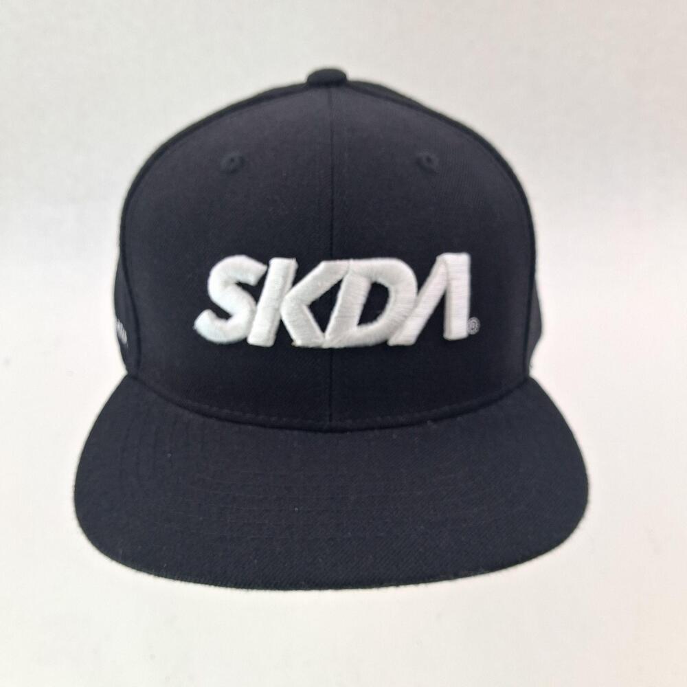 SKDA Hat Cap Snap Back One Size Black Twill Moto Creative Mens Motorcycle